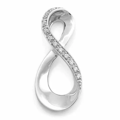 diamanten hanger in 14 caraat witgoud 0,04 ct