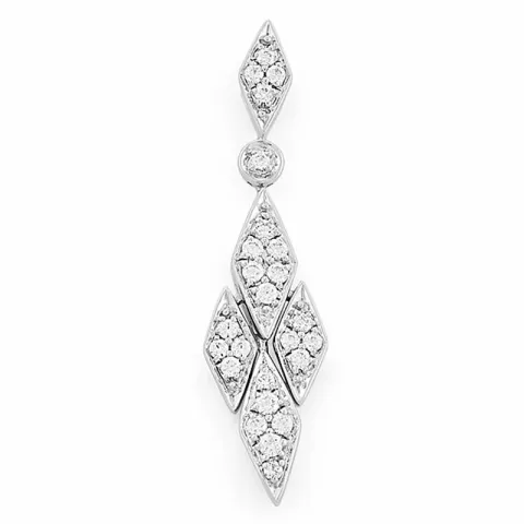 diamanten hanger in 14 caraat witgoud 0,37 ct