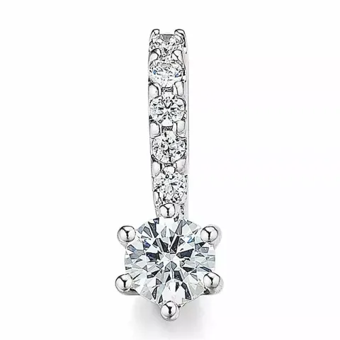 diamant hanger in 14 caraat witgoud 0,26 ct 0,072 ct