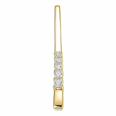 Diamant hanger in 14 caraat goud 0,256 ct