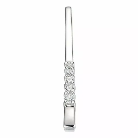 diamant hanger in 14 caraat witgoud 0,256 ct