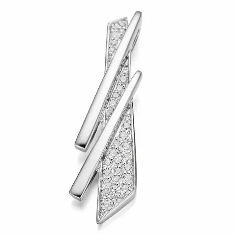 abstract diamant hanger in 14 caraat goud 0,304 ct