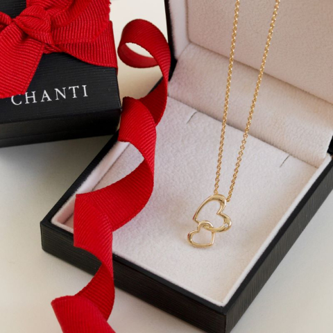 hart diamanten hanger in 14 caraat goud 0,01 ct