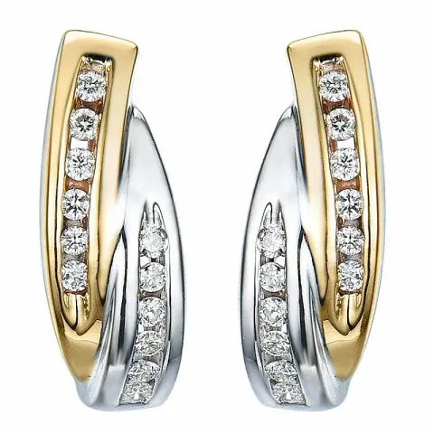 diamant halfcreool in 14 karaat goud en witgoud met diamant