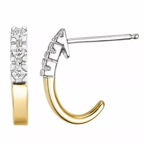 diamant halfcreool in 14 karaat goud en witgoud met diamant