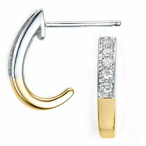 diamant halfcreool in 14 karaat goud en witgoud met diamant 