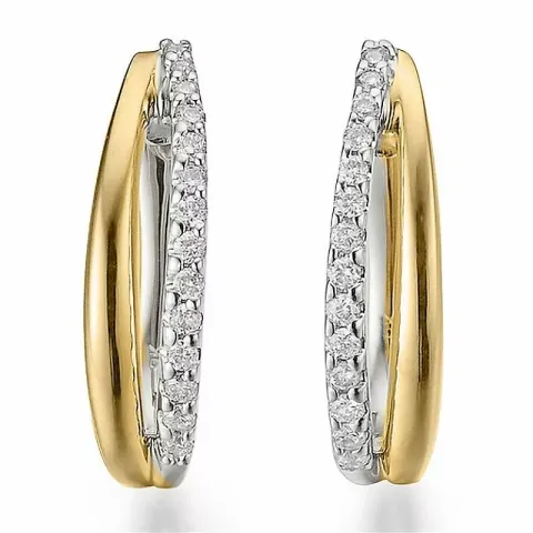diamant oorbellen in 14 karaat goud witgoud roodgoud met diamant