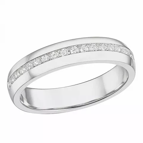 diamant ring in 14 karaat witgoud 0,21 ct