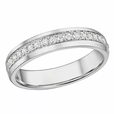 diamant ring in 14 karaat witgoud 0,21 ct