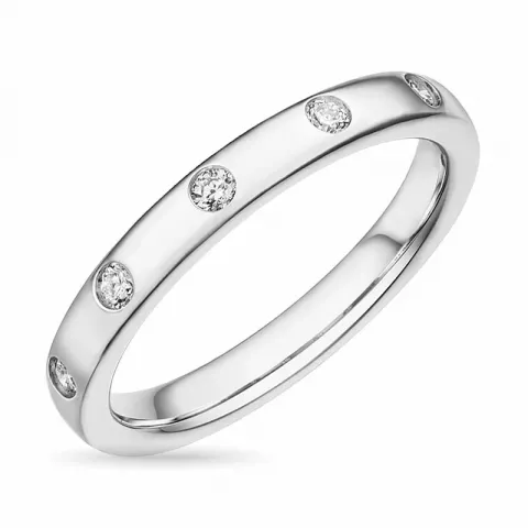 diamant ring in 14 karaat witgoud 0,15 ct