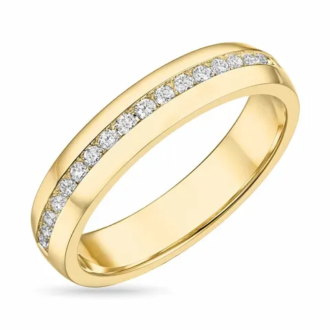 diamant ring in 14 karaat goud 0,21 ct