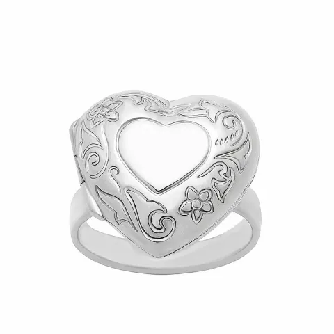 hart ring in zilver