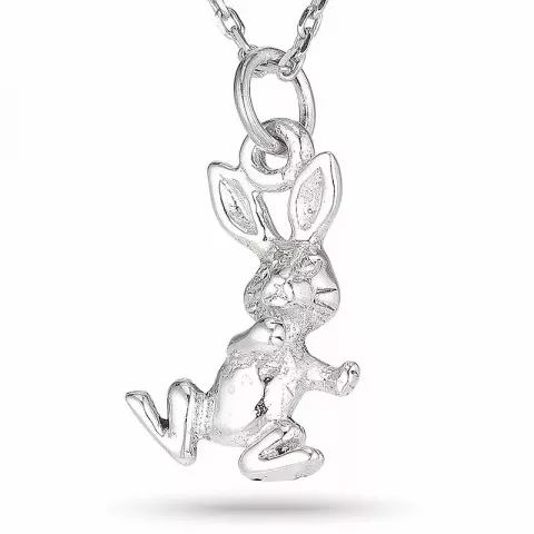 konijn hanger in zilver