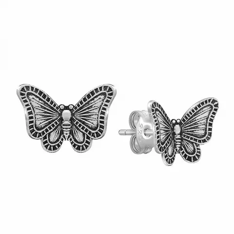 vlinder oorsteker in zilver