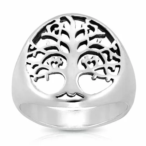 Groot boom van het leven ring in zilver