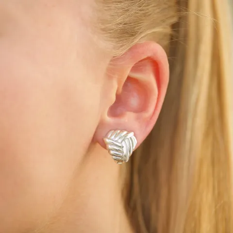 knoop oorclips in zilver