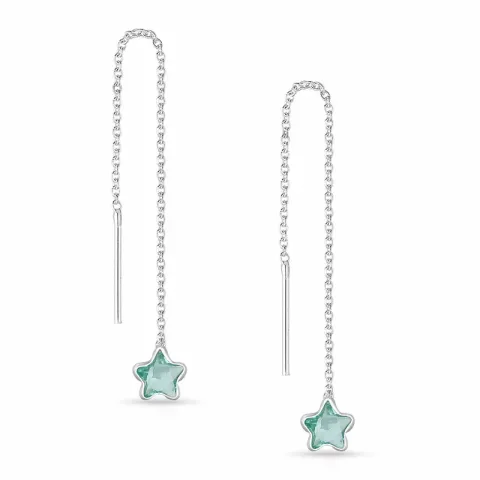 lange ketting oorbellen in zilver