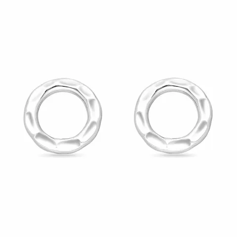 12 mm rond oorsteker in zilver