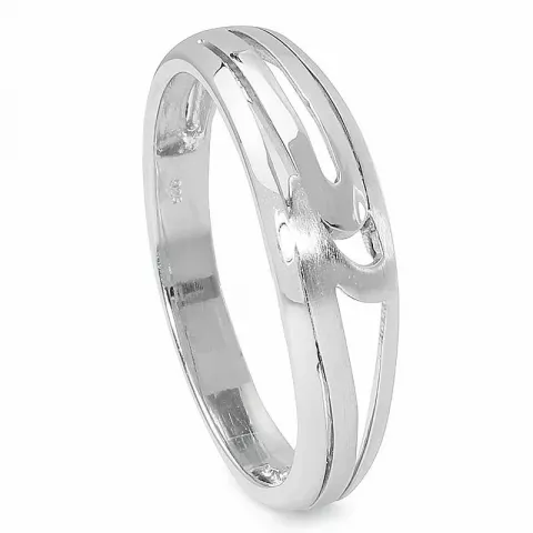 abstract zirkoon ring in zilver