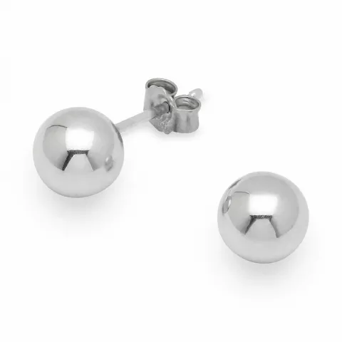 7 mm bolletje oorsteker in zilver