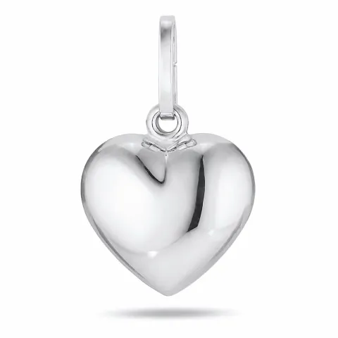 9 x 11 mm hart hanger in zilver