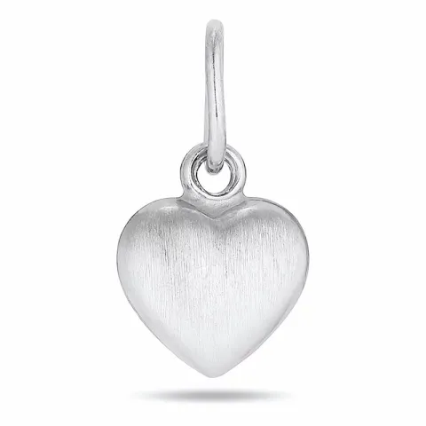 6 x 8 mm hart hanger in zilver
