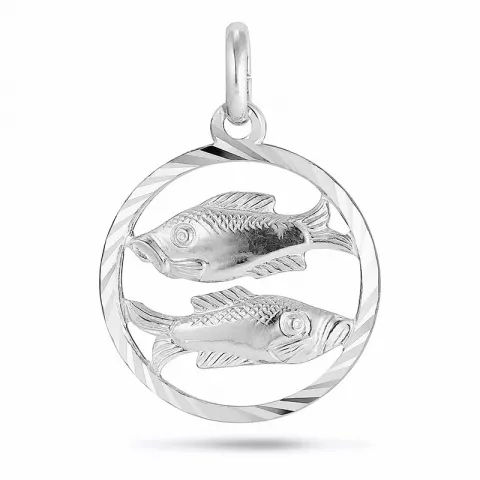 sterrenbeeld vissen hanger in zilver