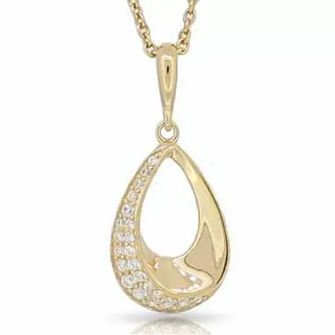 druppel hanger in verguld sterlingzilver