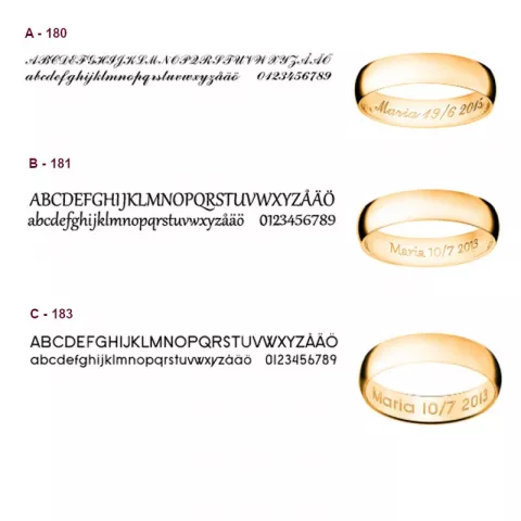 5 en 4 mm trouwringen in 14 karaat goud - set