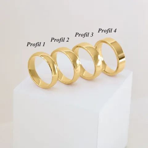5 mm trouwring in 9 karaat goud