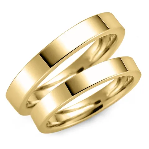 3 mm trouwringen in 9 karaat goud - set