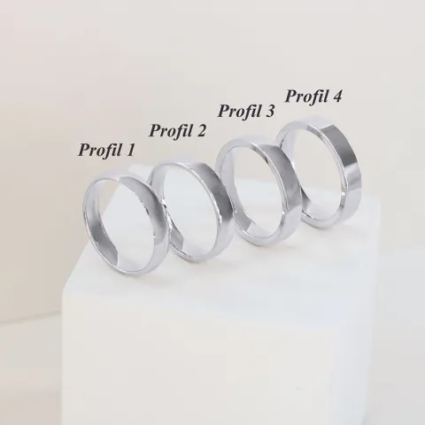 6 en 4 mm diamant trouwringen in 9 karaat witgoud - set