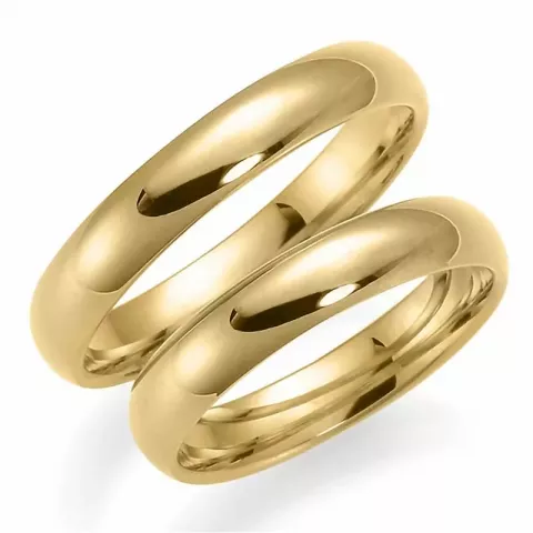 4 mm trouwringen in 9 karaat goud - set