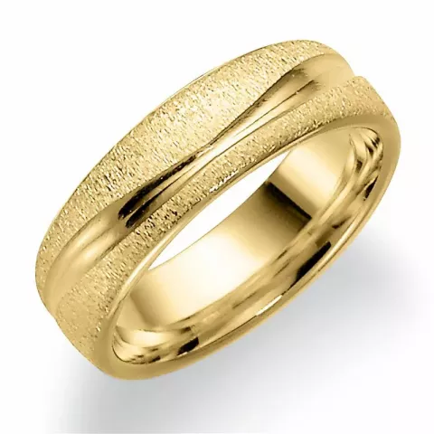 Patronen 6 mm trouwring in 14 karaat goud