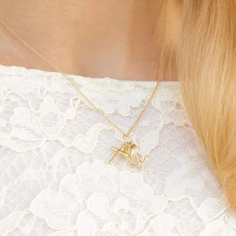 geloof-hoop-liefde hanger in 14 karaat goud - Amoré