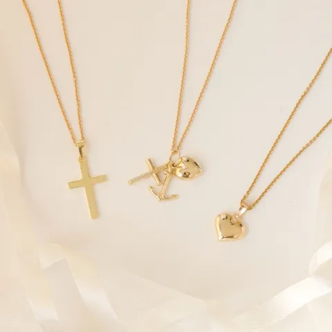 geloof-hoop-liefde hanger in 14 karaat goud - Amoré