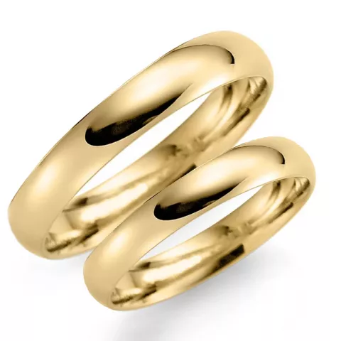 3 mm trouwringen in 14 karaat goud - set