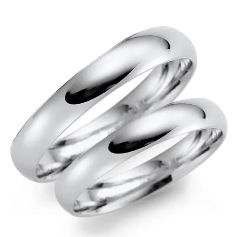 3 mm trouwringen in 14 karaat witgoud - set