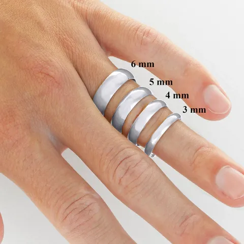 3 mm trouwringen in 14 karaat witgoud - set