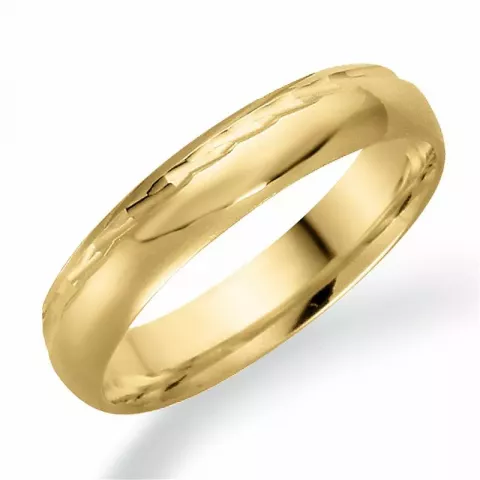 Patronen 4 mm trouwring in 9 karaat goud