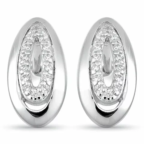 Druppelvormig oorstek in zilver