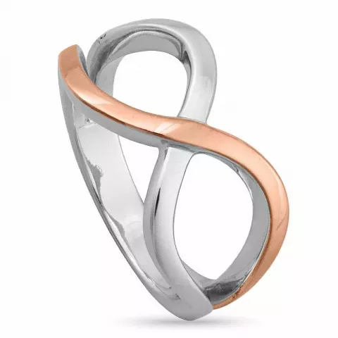 Elegant ring in zilver met zilver met een roze coating