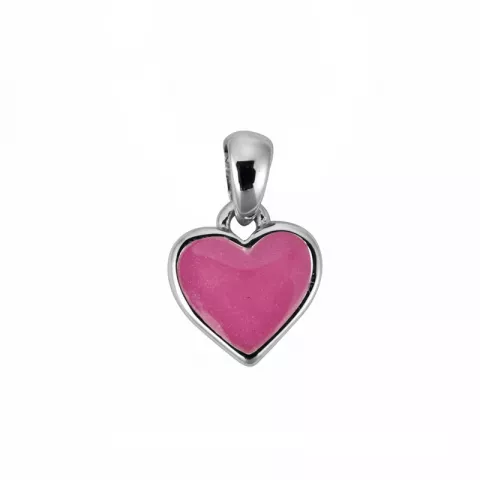 hart pink hanger in zilver en plastic