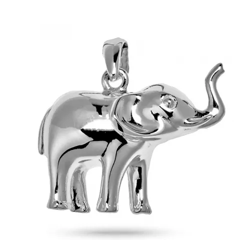 olifant zilver hanger in zilver