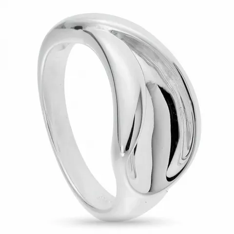 Breed abstract zilver ring in zilver