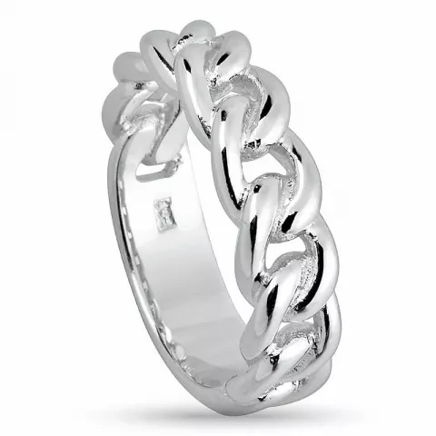 Elegant met structuur zilver ring in zilver