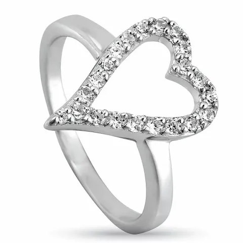 Schattige hart ring in zilver