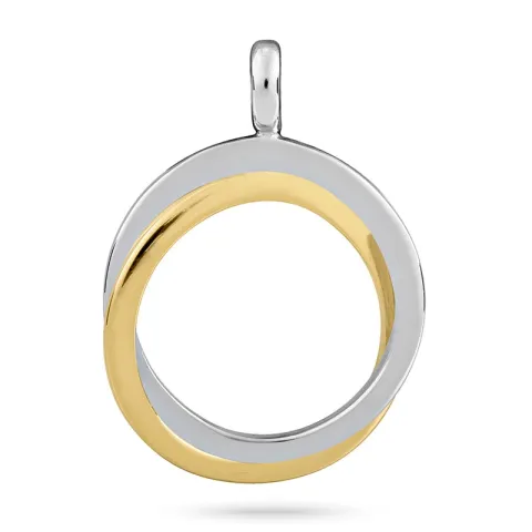 rond hanger in zilver en verguld sterlingzilver