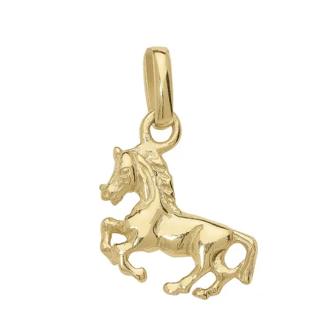 Paarden hanger in verguld sterlingzilver