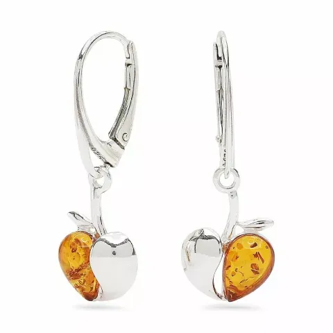 Hart abstract oorbellen in zilver